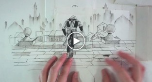 When a comic comes to life. Paper Assassin's Creed from a talented animator from Singapore 's Creed, video, gamer, game